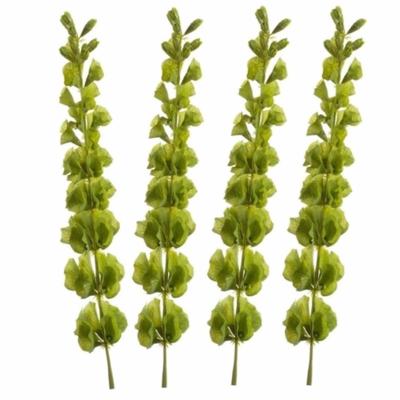 Kunstplant - Set van 4x stuks - Molucella - 80 cm - groen - losse tak voor kunstbloemen boeket