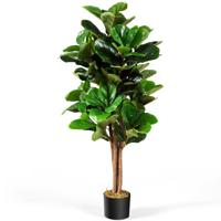 Kunstvijgenboom Kunstplant Decoratie met Bloempot Kunstboom Decoratieve Plant Kamerplant voor Thuis en Kantoor Groen 120 cm