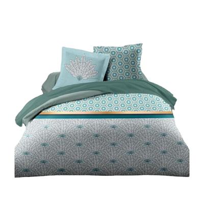 Dekbedovertrek set HOME LINGE PASSION Wit Groen Smaragdgroen Tweepersoonsbed 240 x 260 cm
