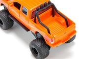 Siku Dodge RAM 1500 met ballonbanden speelgoedauto 1:50 metaal/kunststof zwart/oranje verwisselbare wielen deur motorkap en achterklep kunnen geopend worden - thumbnail