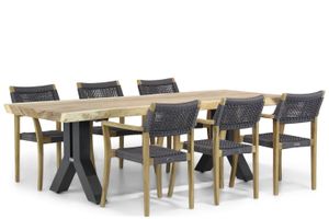 Lifestyle Dallas/Woodside 240 cm dining tuinset 7-delig