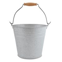 Zinken emmer/bloempot/plantenpot met handvat 5 liter