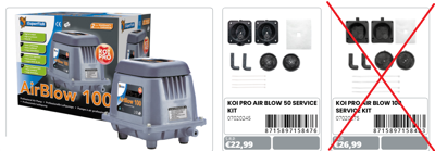 Koi Pro Air Blow 50 servicekit