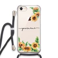Zonnebloemen: iPhone 8 Transparant Hoesje met koord