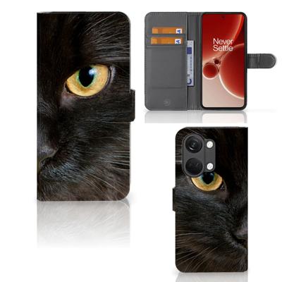 OnePlus Nord 3 | Telefoonhoesje | Met pasjeshouder | Zwarte Kat