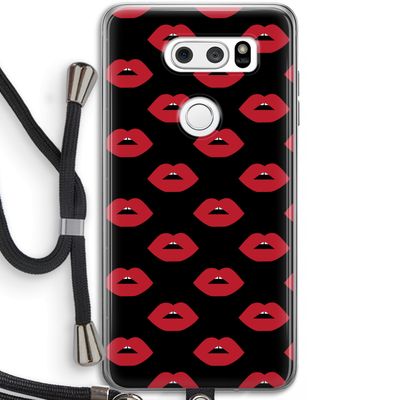 Lips: LG V30 Transparant Hoesje met koord