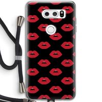 Lips: LG V30 Transparant Hoesje met koord