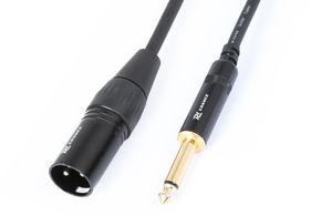 PD Connex XLR Male - 6.3mm Mono jack kabel 15 centimeter