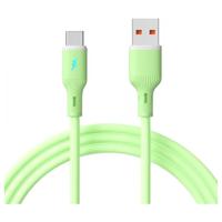 Akyga AK-USB-64 USB-kabel USB-A stekker, USB-C stekker 1 m Groen