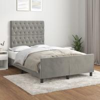 Bedframe zonder matras 120x200 cm fluweel lichtgrijs