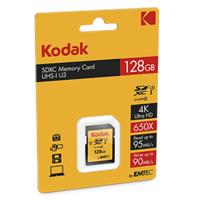 Micro SD geheugenkaart met adapter Kodak EKMSD128GXC10HPRK 128 GB