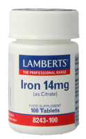 Lamberts IJzer Citraat 14mg Tabletten