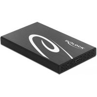 DeLOCK 42611 behuizing voor opslagstations HDD-/SSD-behuizing Zwart, Wit 2.5" - thumbnail