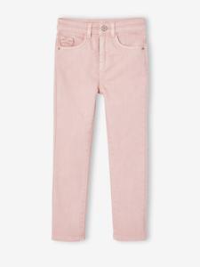 Slim meisjesbroek smalle lichaamsbouw roze (poederkleur)