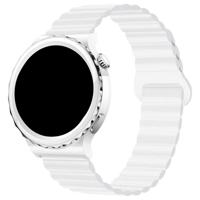 Samsung Galaxy Watch 4 Magnetische Siliconen Band - Wit Samsung Galaxy Watch 4 Magnetische Siliconen Band - Wit