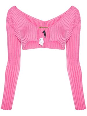 Jacquemus cardigan La Maille à design nervuré - Rose