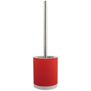 MSV Toilet|wc-borstel houder - keramiek|metaal - rood - 38 cm