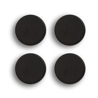 Whiteboard/koelkast magneten extra sterk - 4x - mat zwart - 2 cm   -