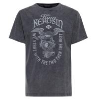 King Kerosin Eagle On Engine Washed T-shirt Anthracite-2XL