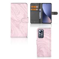 Xiaomi 12 Pro | Bookcase | Marble Pink - Origineel Cadeau Vriendin