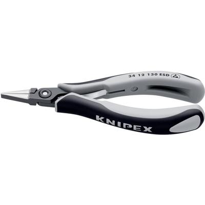 Knipex 34 12 130 ESD Platte tang ESD Recht Chroom-vanadium kogellagerstaal 135 mm