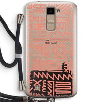 Marrakech Pink: LG K10 (2016) Transparant Hoesje met koord