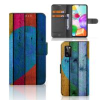 Samsung Galaxy A41 | Book Style Case | Wood Heart - Cadeau voor je Vriend