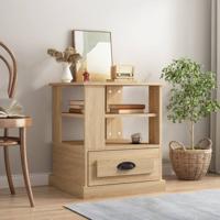 Bijzettafel 50x50x60 cm bewerkt hout sonoma eikenkleurig