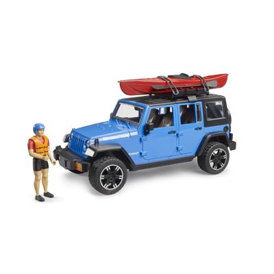 Bruder Jeep Wrangler Rubicon met Kayak and kayaker 1:16