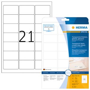 HERMA 8017 printeretiket Transparant Zelfklevend printerlabel