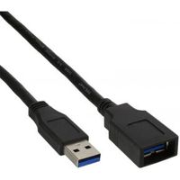 InLine 35610 USB-kabel 1 m USB 3.2 Gen 1 (3.1 Gen 1) USB A Zwart - thumbnail