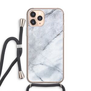 Witte marmer: iPhone 11 Pro Transparant Hoesje met koord
