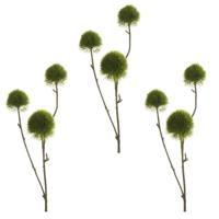 Kunstbloemen - 5x - anjer - takken - 58 cm - groen - kunsttakken/kunstplanten