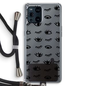 Eye pattern #2: Oppo Find X3 Transparant Hoesje met koord