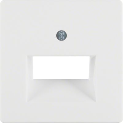 Berker Q1 centraalplaat voor RJ45 UAE doos polarwit