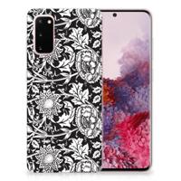 Samsung Galaxy S20 | TPU Case | Black Flowers