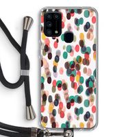 Tropical Dots: Samsung Galaxy M31 Transparant Hoesje met koord