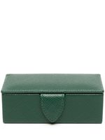 Smythson boîte mini Panama en cuir - Vert