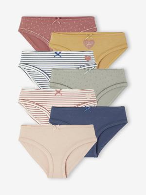 Set van 7 slipjes voor meisjes Hartjes rozen