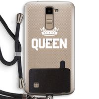 Queen zwart: LG K10 (2016) Transparant Hoesje met koord