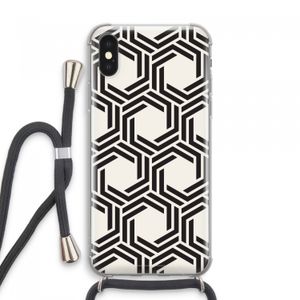 Geometrisch patroon: iPhone XS Max Transparant Hoesje met koord