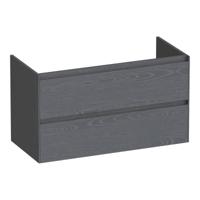 Brauer Inspire - Onderkast - 100 cm - met 2 Softclose Lades Greeploos en 1 Sifon Uitsparing - Timber Grey