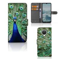 Nokia G10 | G20 | Telefoonhoesje | Met pasjeshouder | Pauw