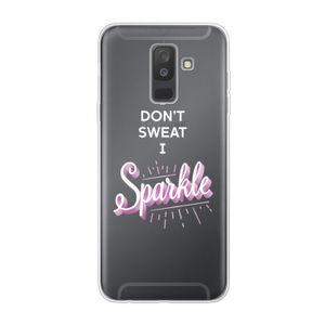 Sparkle quote: Samsung Galaxy A6 Plus (2018) Transparant Hoesje
