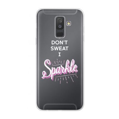 Sparkle quote: Samsung Galaxy A6 Plus (2018) Transparant Hoesje