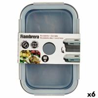 Lunchbox Kinvara CH19130-2 Grijs Transparant ABS 800 ml (6 Stuks)