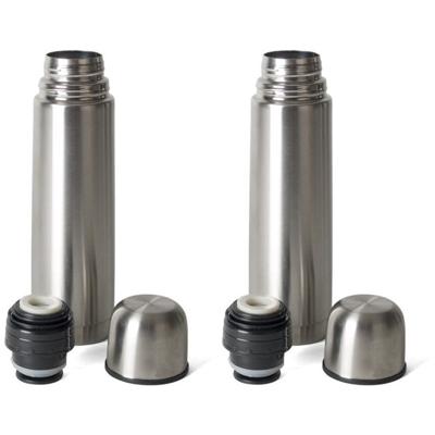 Gerimport Thermosfles - 2x stuks - RVS - 350 ml - isoleerfles met dopbeker