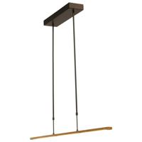 Masterlight Zwarte hanglamp Real 2 100cm met goud 2775-GL-P-DW