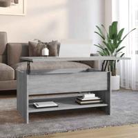 Salontafel 80x50x40 cm bewerkt hout grijs sonoma eiken