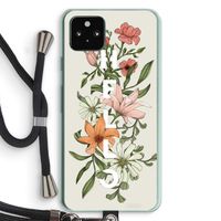 Hello bloemen: Pixel 5a 5G Transparant Hoesje met koord